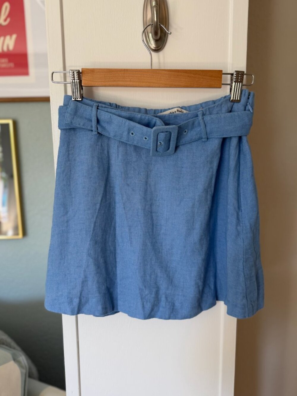 Abercrombie & Fitch Linen Skirt with built-in shorts